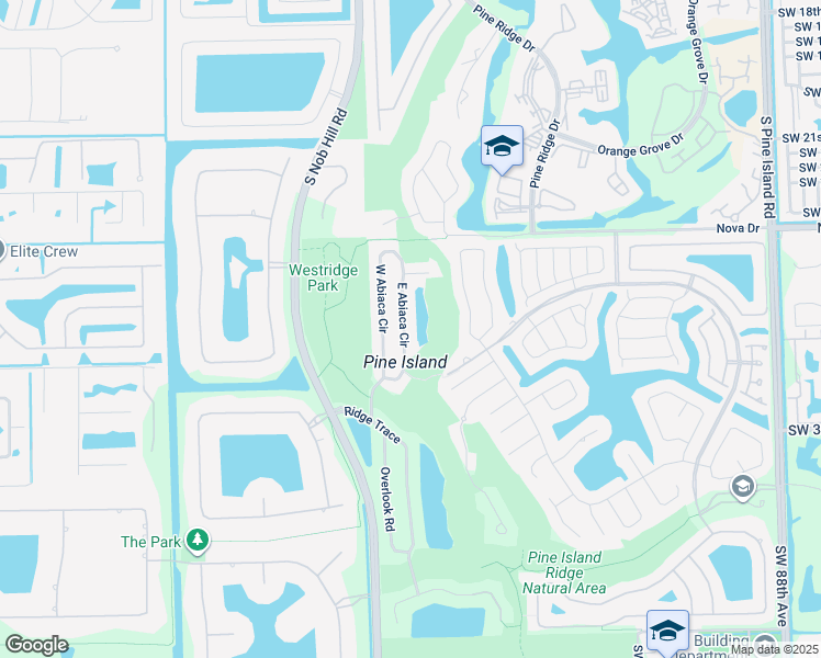 map of restaurants, bars, coffee shops, grocery stores, and more near 2883 East Abiaca Circle in Davie