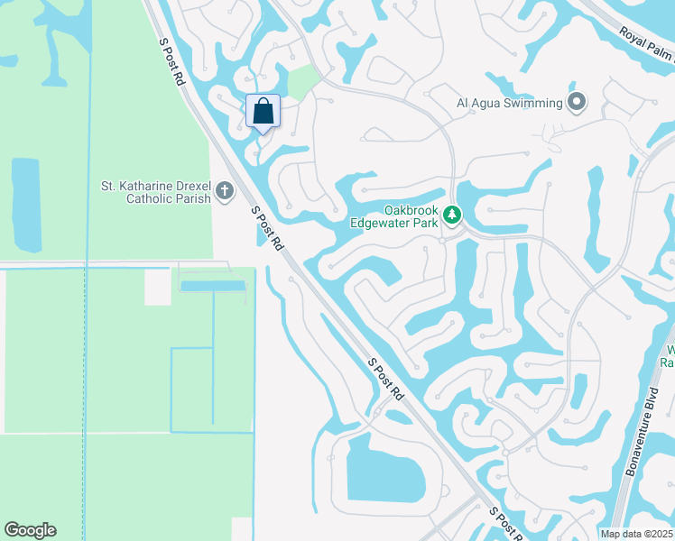map of restaurants, bars, coffee shops, grocery stores, and more near 2714 Edgewater Court in Weston