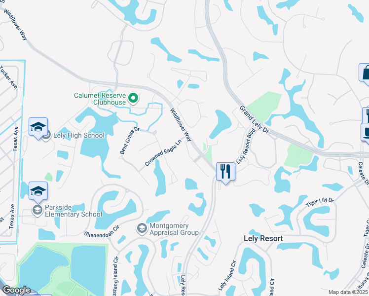 map of restaurants, bars, coffee shops, grocery stores, and more near 6809 Ascot Drive in Naples