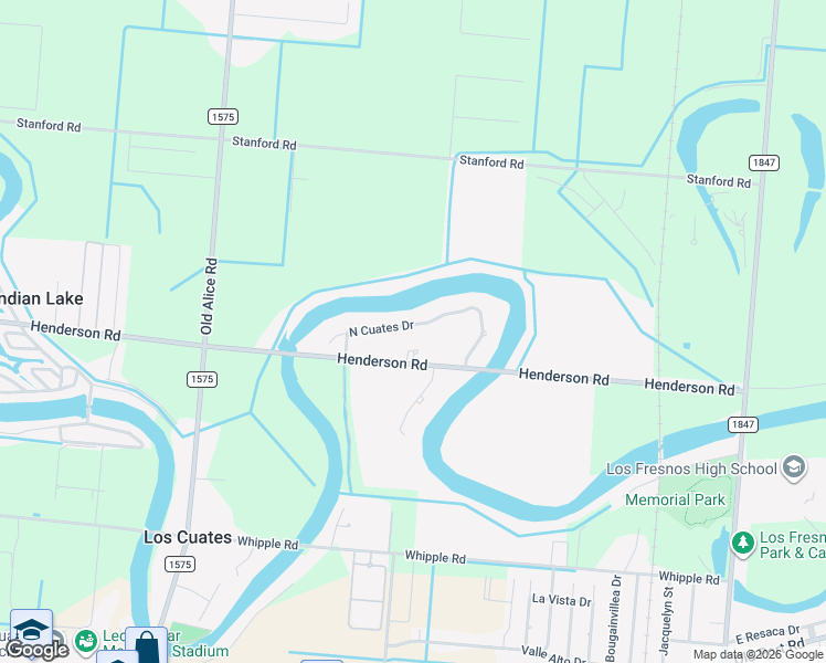 map of restaurants, bars, coffee shops, grocery stores, and more near 129 North Cuates Drive in Los Fresnos