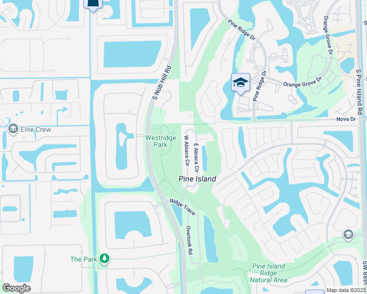map of restaurants, bars, coffee shops, grocery stores, and more near 2721 West Abiaca Circle in Davie