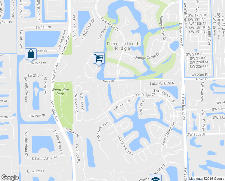 map of restaurants, bars, coffee shops, grocery stores, and more near 9291 Arborwood Circle in Davie