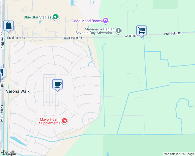 map of restaurants, bars, coffee shops, grocery stores, and more near 7715 Tommasi Court in Naples