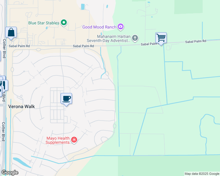 map of restaurants, bars, coffee shops, grocery stores, and more near 7715 Tommasi Court in Naples