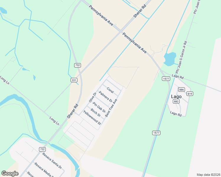 map of restaurants, bars, coffee shops, grocery stores, and more near Palmera Dr in San Benito