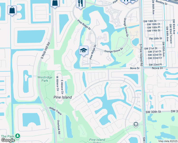 map of restaurants, bars, coffee shops, grocery stores, and more near 9291 Arborwood Circle in Davie