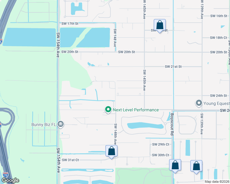 map of restaurants, bars, coffee shops, grocery stores, and more near 14790 Southwest 24th Street in Davie