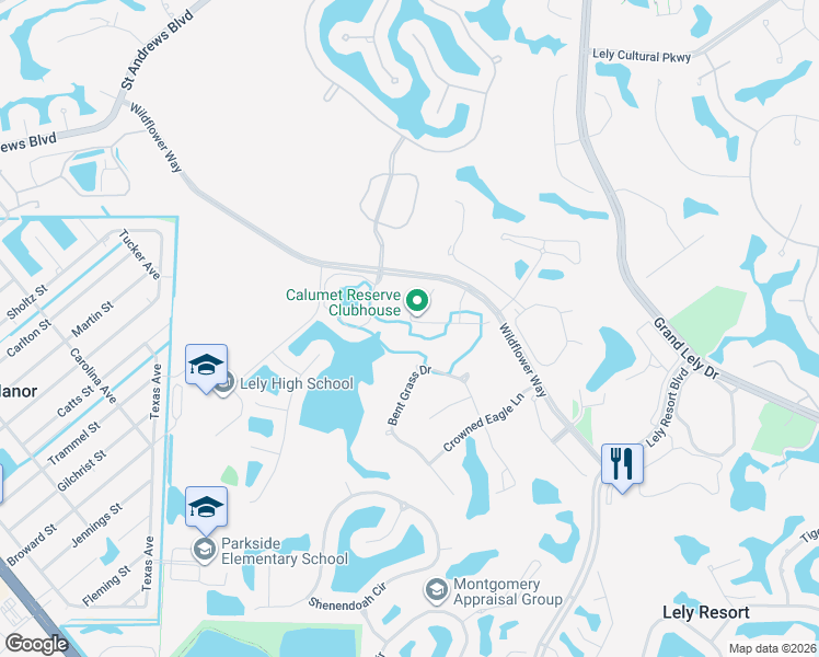 map of restaurants, bars, coffee shops, grocery stores, and more near 6569 Castlelawn Place in Naples