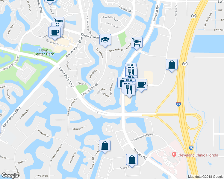 map of restaurants, bars, coffee shops, grocery stores, and more near 2240 Tallahassee in Fort Lauderdale