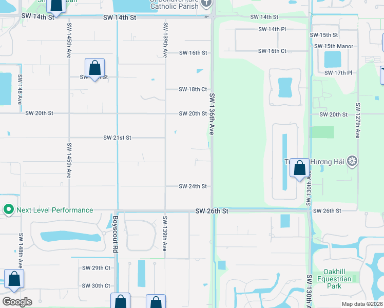 map of restaurants, bars, coffee shops, grocery stores, and more near 13751 Pine Meadow Court in Davie