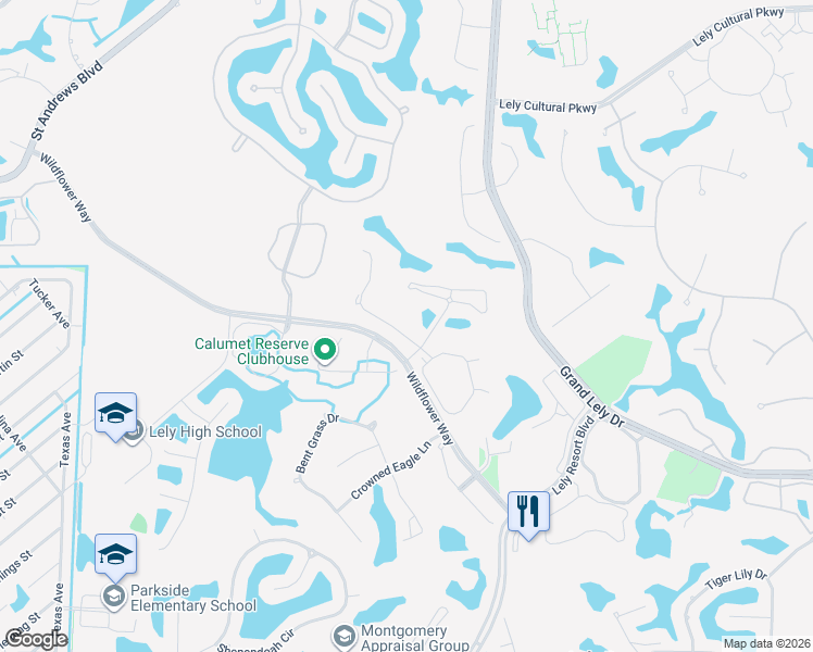 map of restaurants, bars, coffee shops, grocery stores, and more near 6485 Caldecott Drive in Naples