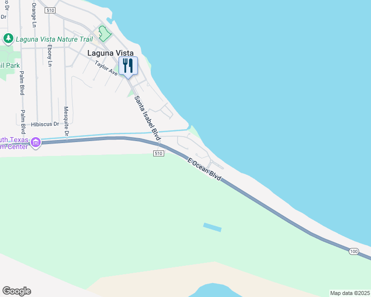 map of restaurants, bars, coffee shops, grocery stores, and more near 126 Oleander in Laguna Vista