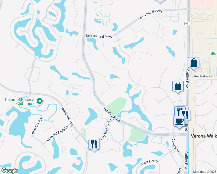 map of restaurants, bars, coffee shops, grocery stores, and more near 7847 Valencia Court in Naples