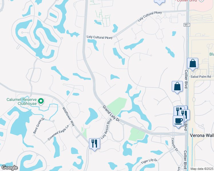 map of restaurants, bars, coffee shops, grocery stores, and more near 7845 Ashton Road in Naples