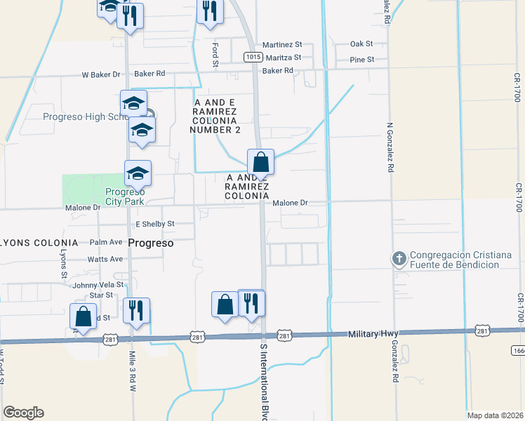 map of restaurants, bars, coffee shops, grocery stores, and more near 904 Veronica Avenue in Progreso Lakes