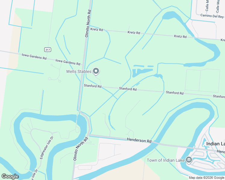 map of restaurants, bars, coffee shops, grocery stores, and more near 31496 Stanford Road in Los Fresnos