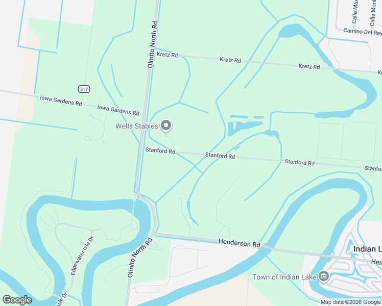 map of restaurants, bars, coffee shops, grocery stores, and more near 31496 Stanford Road in Los Fresnos