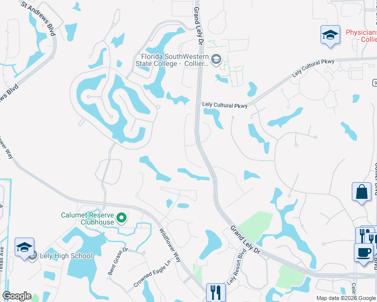 map of restaurants, bars, coffee shops, grocery stores, and more near 7716 Cottesmore Drive in Naples