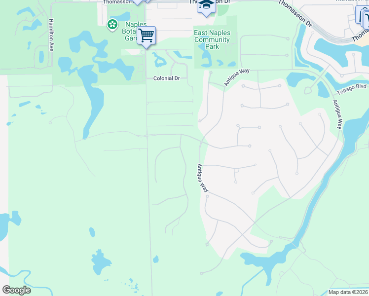map of restaurants, bars, coffee shops, grocery stores, and more near 3212 Woodside Avenue in Naples