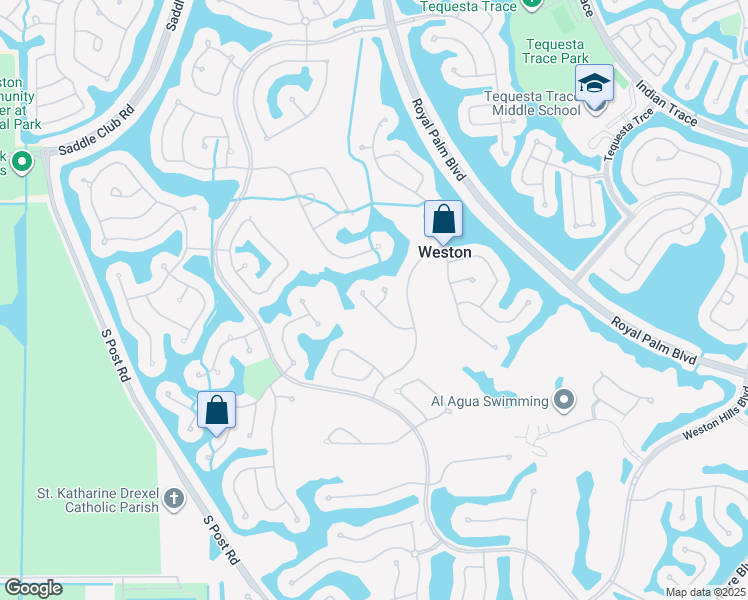 map of restaurants, bars, coffee shops, grocery stores, and more near 2485 Eagle Watch Court in Weston