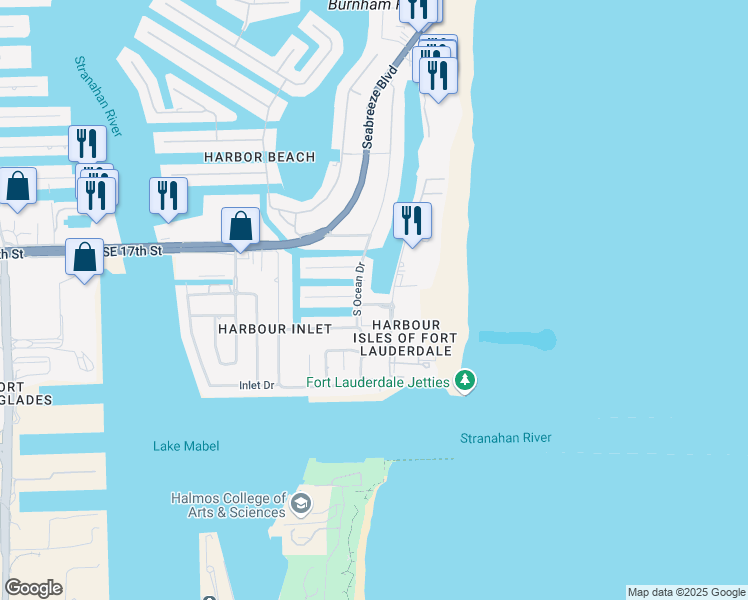 map of restaurants, bars, coffee shops, grocery stores, and more near in Fort Lauderdale