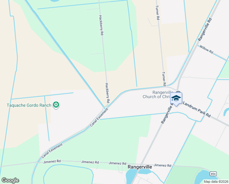 map of restaurants, bars, coffee shops, grocery stores, and more near Canal Easement in San Benito