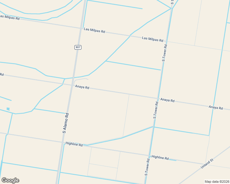 map of restaurants, bars, coffee shops, grocery stores, and more near Anaya Road in Alamo