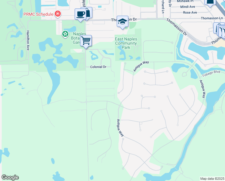 map of restaurants, bars, coffee shops, grocery stores, and more near 3238 Andrews Avenue in Naples