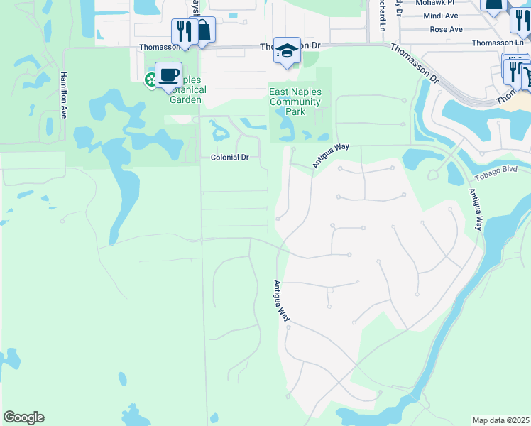 map of restaurants, bars, coffee shops, grocery stores, and more near 3250 Andrews Avenue in Naples