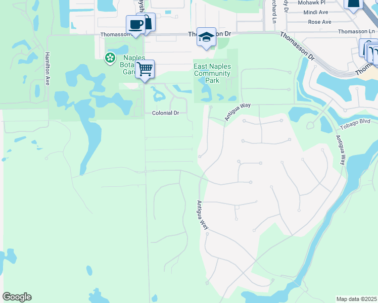 map of restaurants, bars, coffee shops, grocery stores, and more near 3238 Andrews Avenue in Naples