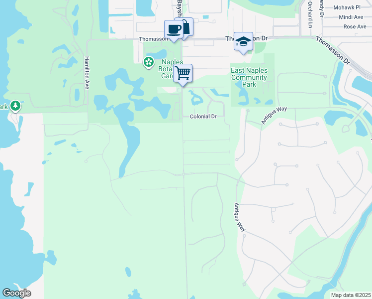 map of restaurants, bars, coffee shops, grocery stores, and more near 2926 Andrews Avenue in Naples