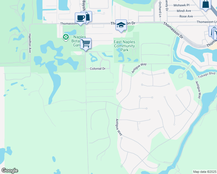 map of restaurants, bars, coffee shops, grocery stores, and more near 3238 Andrews Avenue in Naples