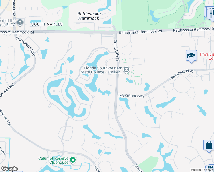 map of restaurants, bars, coffee shops, grocery stores, and more near 7583 Moorgate Point Way in Naples