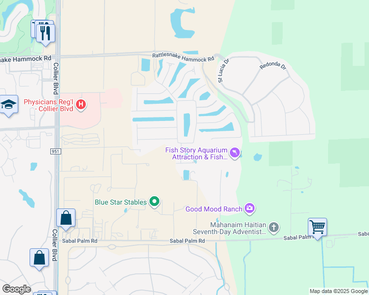 map of restaurants, bars, coffee shops, grocery stores, and more near 8390 Viale Circle in Naples