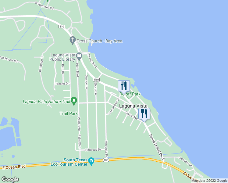 map of restaurants, bars, coffee shops, grocery stores, and more near 835 Santa Isabel Boulevard in Laguna Vista