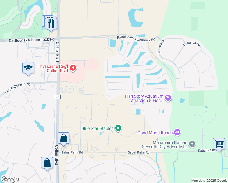 map of restaurants, bars, coffee shops, grocery stores, and more near 8284 Lucello Terrace North in Naples