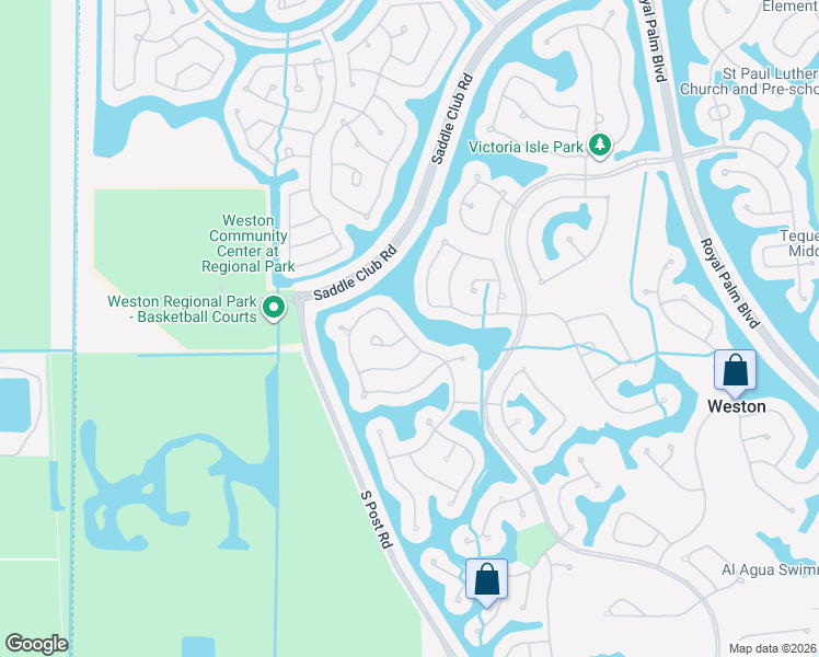 map of restaurants, bars, coffee shops, grocery stores, and more near 2300 Quail Roost Drive in Weston