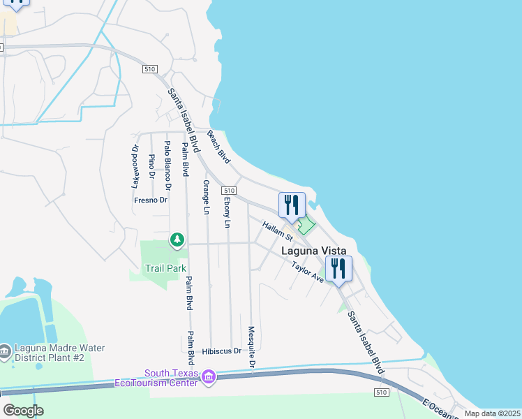 map of restaurants, bars, coffee shops, grocery stores, and more near 835 Santa Isabel Boulevard in Laguna Vista