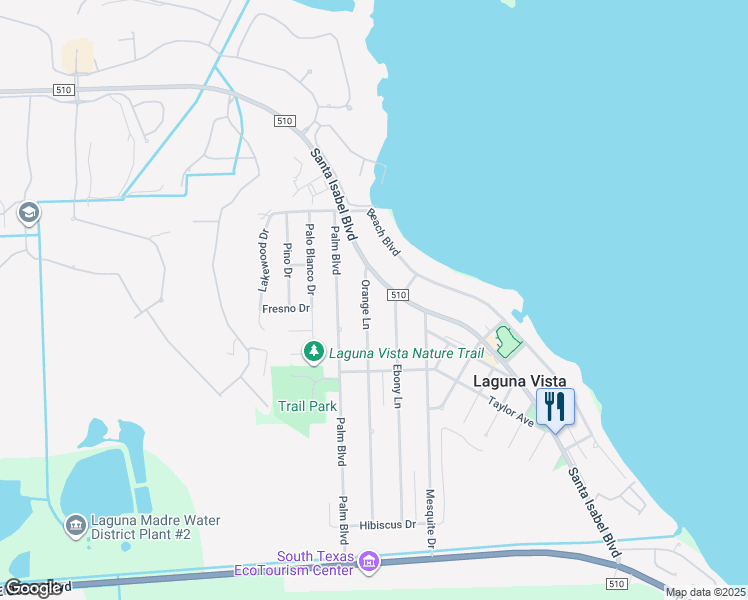 map of restaurants, bars, coffee shops, grocery stores, and more near 1110 Santa Isabel Blvd in Laguna Vista