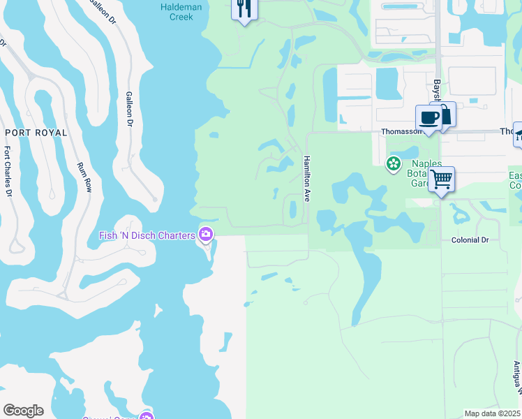 map of restaurants, bars, coffee shops, grocery stores, and more near 1777 Gulfstar Drive South in Naples