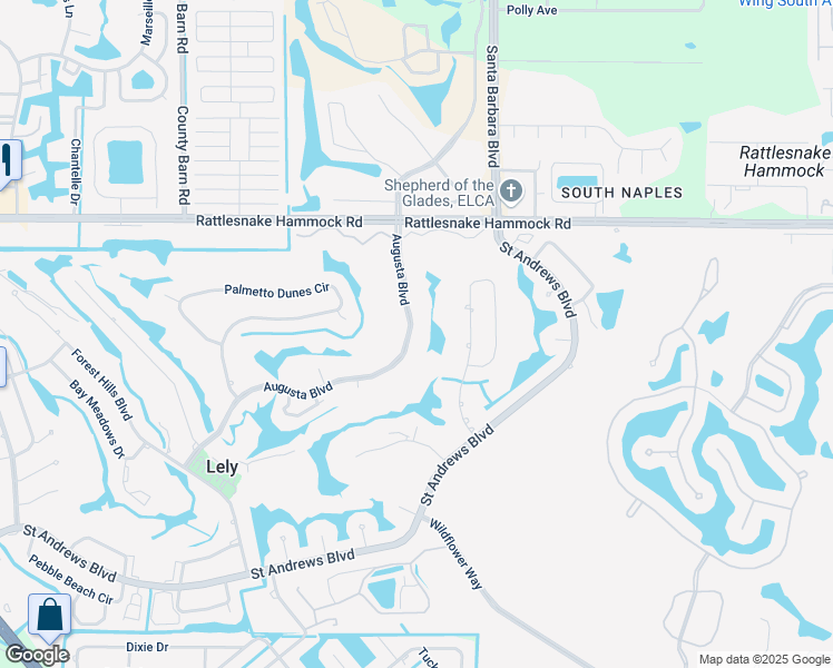 map of restaurants, bars, coffee shops, grocery stores, and more near 720 Augusta Boulevard in Naples