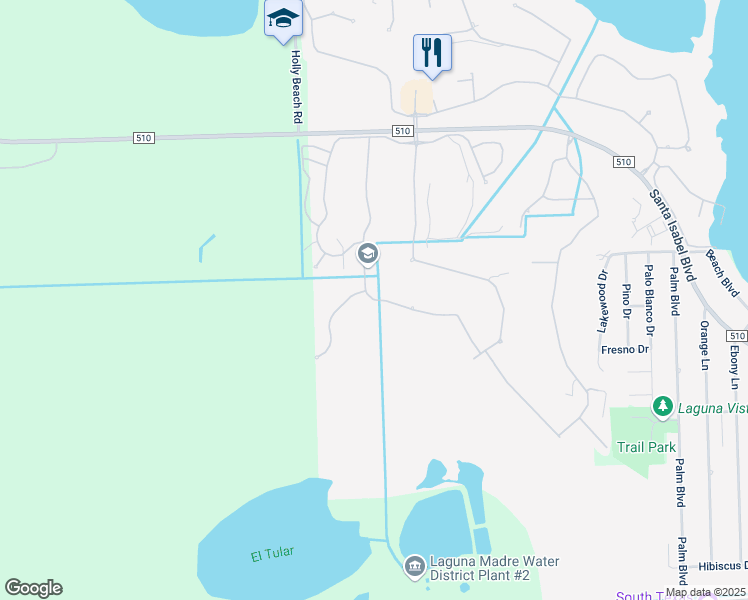 map of restaurants, bars, coffee shops, grocery stores, and more near 87 Torrey Pines Drive in Laguna Vista