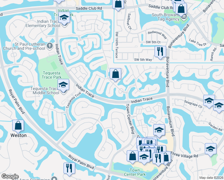 map of restaurants, bars, coffee shops, grocery stores, and more near 1240 Fairfax Court in Weston
