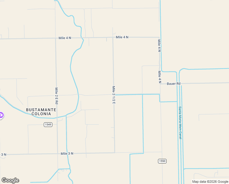 map of restaurants, bars, coffee shops, grocery stores, and more near 4451 Mile 2 1/2 East in Mercedes
