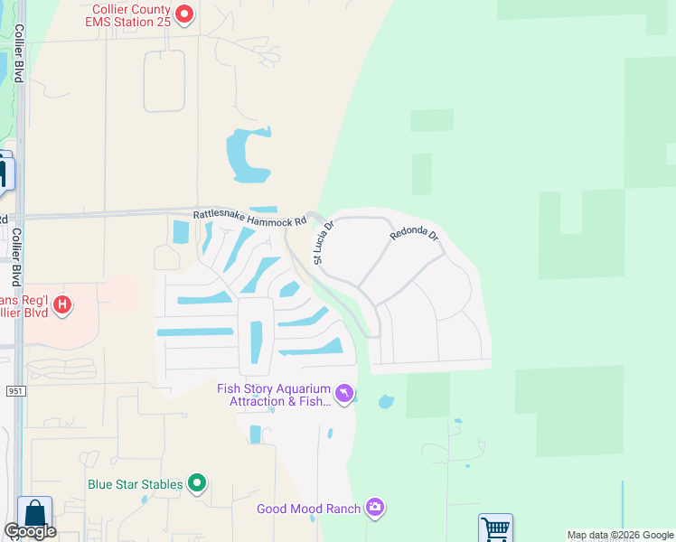 map of restaurants, bars, coffee shops, grocery stores, and more near 8886 St. Lucia Dr in Naples