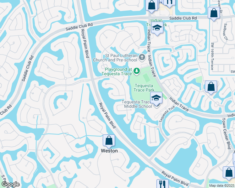map of restaurants, bars, coffee shops, grocery stores, and more near 834 Heron Road in Weston