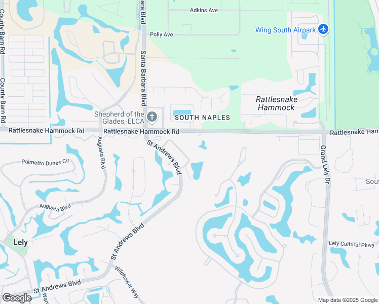 map of restaurants, bars, coffee shops, grocery stores, and more near 6135 Rattlesnake Hammock Road in Naples