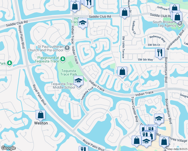 map of restaurants, bars, coffee shops, grocery stores, and more near 948 Jade Court in Weston