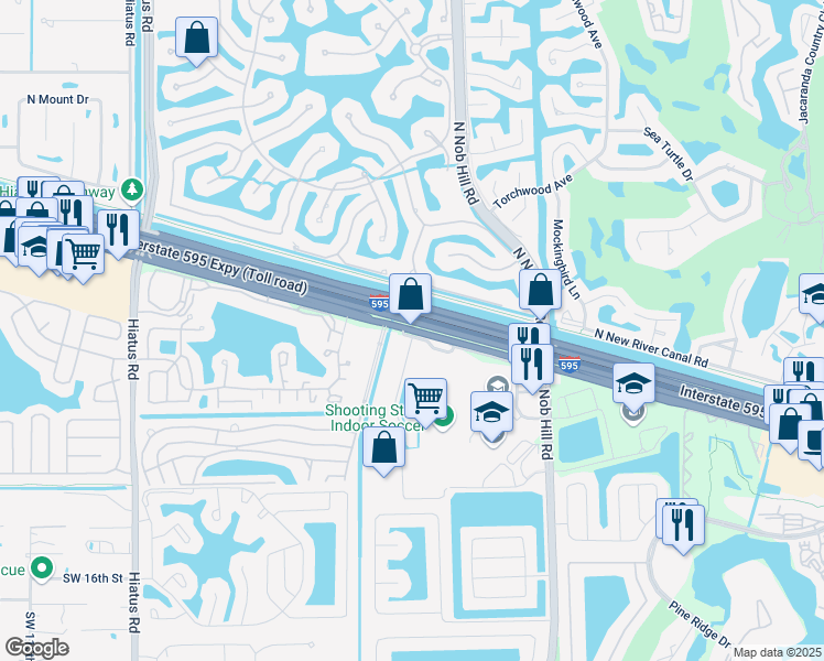 map of restaurants, bars, coffee shops, grocery stores, and more near 10388 West State Road 84 in Davie