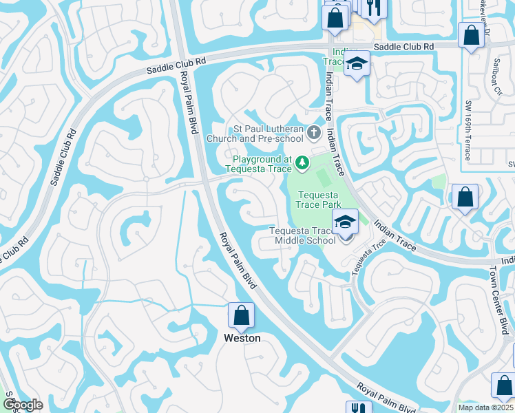 map of restaurants, bars, coffee shops, grocery stores, and more near 834 Heron Road in Weston
